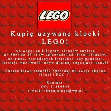 Kupię używane klocki LEGO na wagę w cenie 30-35 zł za KG!!! ZAPRASZAM!!! Toruń - Zdjęcie 1
