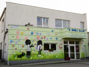 Malowidło reklamowe, mural, graffiti, malunek na ścianie