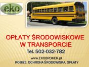 Obliczenie opłaty środowiskowej, cena, tel. 502-032-782. Wykaz, raport
