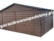 Garaż blaszany drewnopodobny 7x6