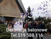 pudła z balonami na prezent, ścianki bramy balonowe, balony z helem