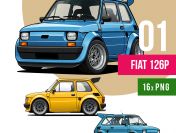Grafiki Fiat 126p Polski Maluch Grafiki PNG Do Druku Dla Dzieci