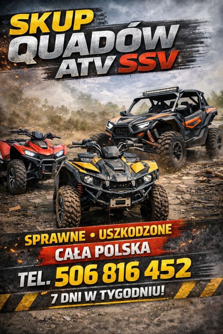 SKUP QUADÓW QUAD QUADY ATV BUGGY SSV -CAŁA POLSKA 24H/7 Toruń - Zdjęcie 1