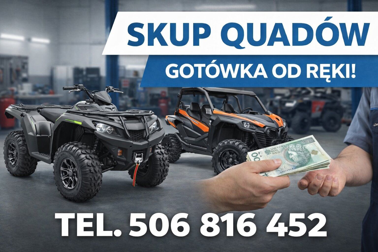 SKUP QUADÓW QUAD QUADY ATV BUGGY SSV -CAŁA POLSKA 24H/7 Toruń - Zdjęcie 1