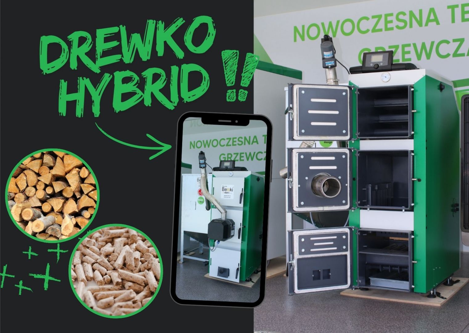 Kocioł C.O. DrewKo Hybrid 18kW Toruń - Zdjęcie 1