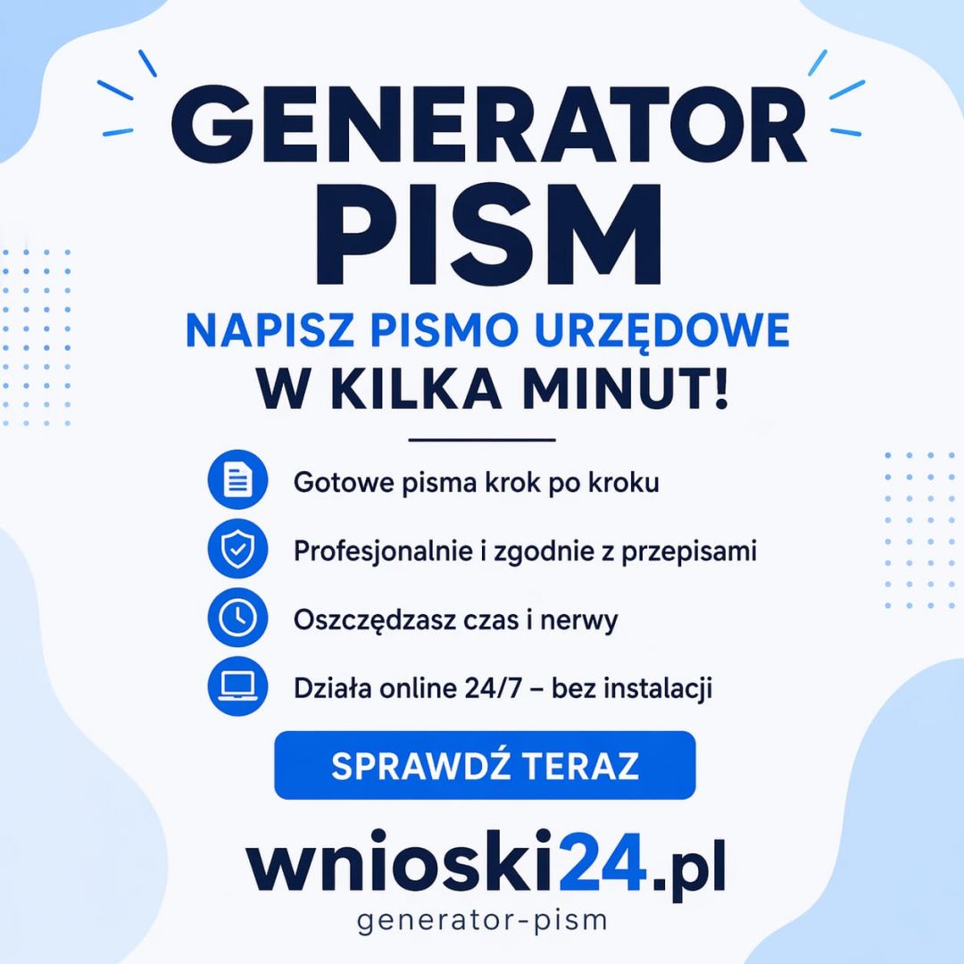 Pisma urzędowe bez stresu – generator online 24/7 Toruń - Zdjęcie 1