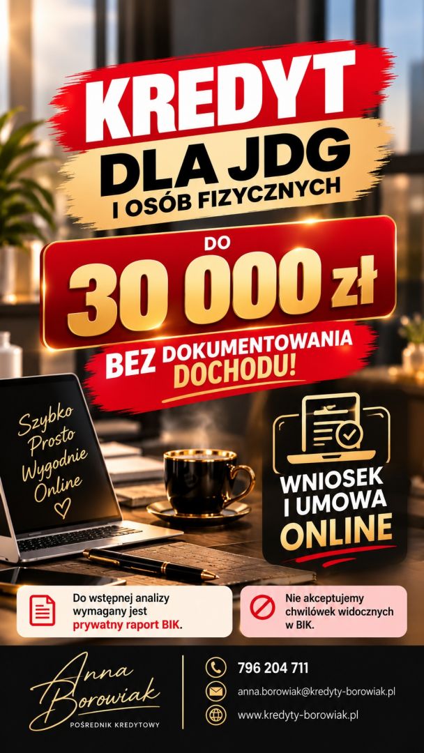 KREDYT DO 30 000 ZŁ BEZ DOKUMENTOWANIA DOCHODU! Toruń - Zdjęcie 1